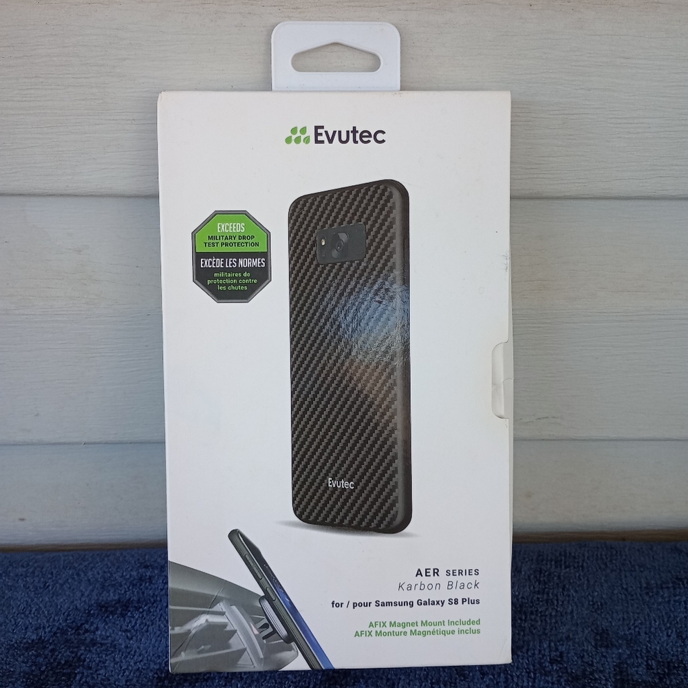 Evutec AER Series Karbon Black Case for Galaxy S8+ with AFIX Mount